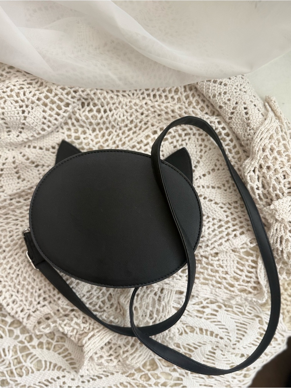 Mad Engine Black Cat Crossbody Bag with Yellow Eyes - Picture 2 of 5